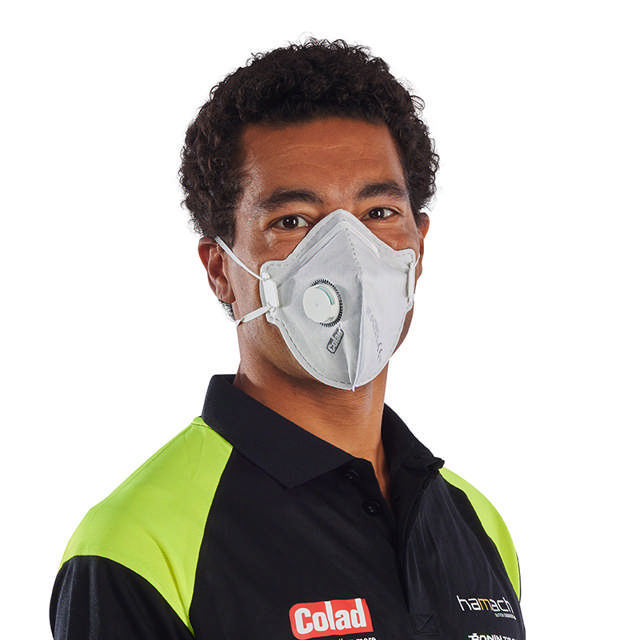 Fijnstofmasker FFP2 met uitademventiel en koolstof