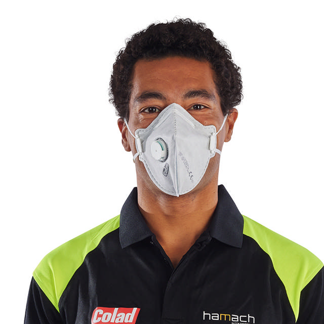 Fijnstofmasker FFP2 met uitademventiel en koolstof