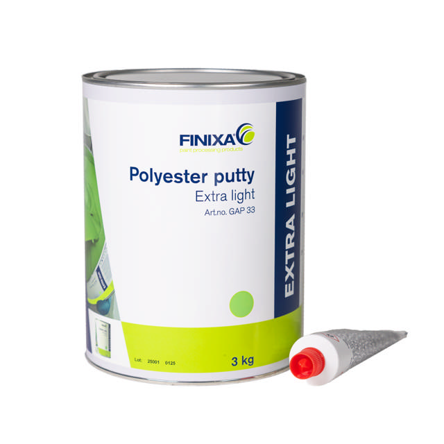GAP 33 - Polyester putty 3kg + hardener - extra light