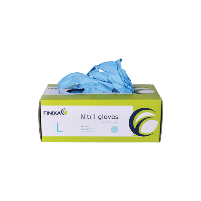 GCN 09 - Guantes desechables de nitrilo azul L - 100 udes.