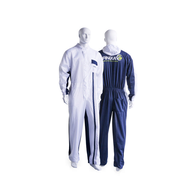 PHO - High-tec spuitoverall wit/blauw