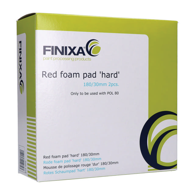 POP 318 - Red foam pad 'hard' 180/30mm - 2p.