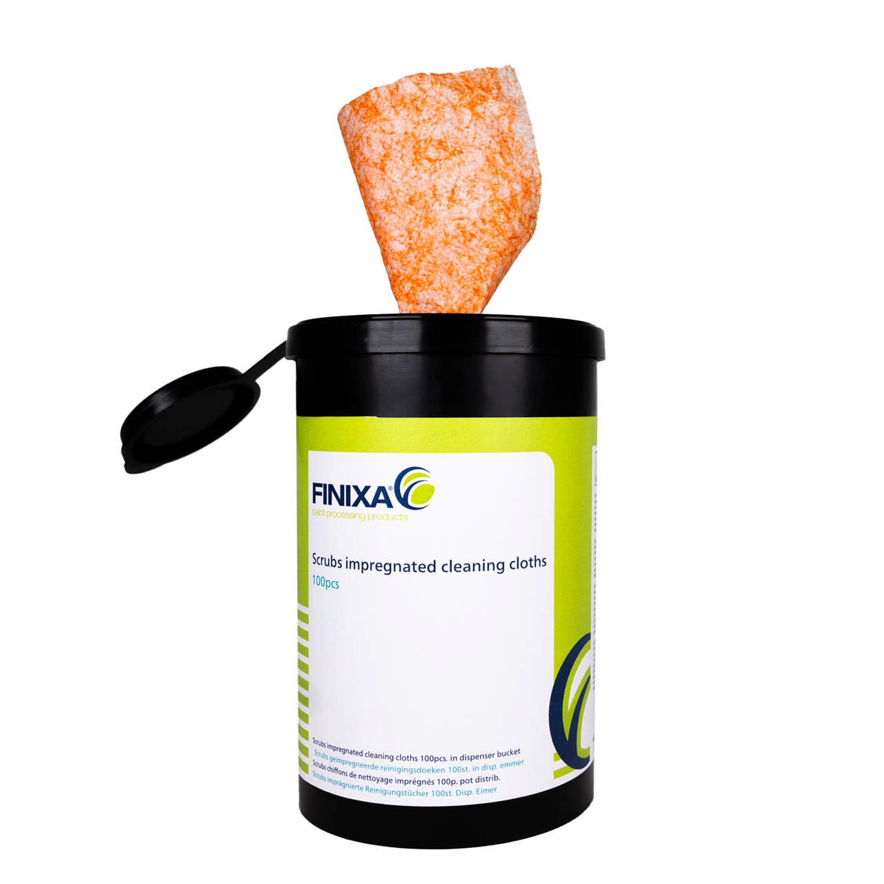SCR 100 - Scrubs impregnated cleaning cloths 100p. in dispenser bucket
