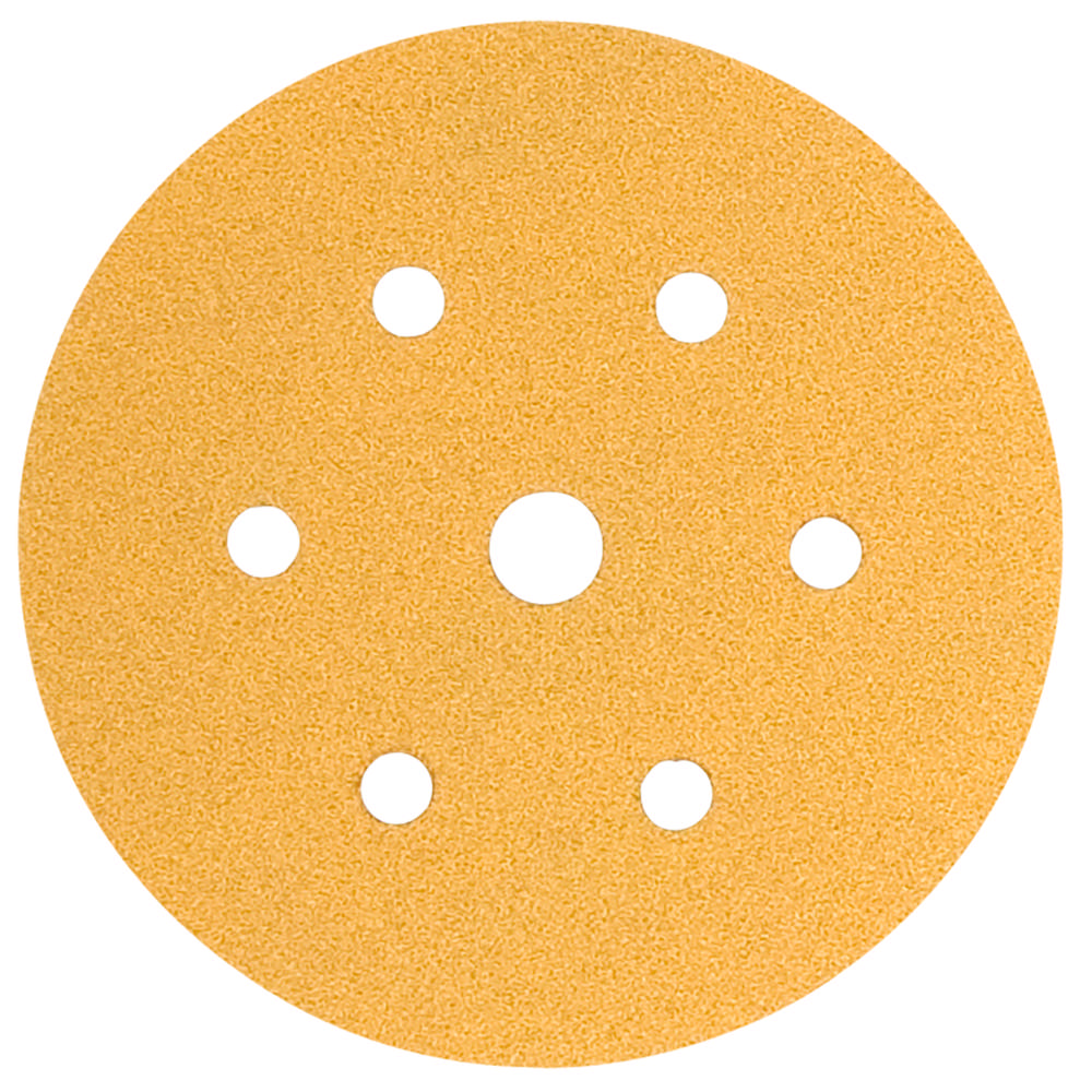 Schuurschijven – Geel Papier – ø 150 mm – 7 gaten